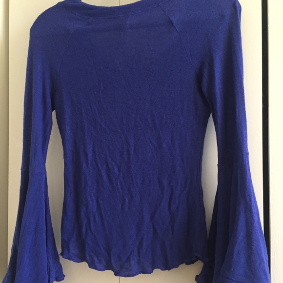 Free People long sleeve top in deep ocean - Picture 3 of 4